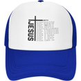 thumbnail image 1 of Jesus The Way Truth and The Life Mesh Hat Christian Hat for Men Women Christ Faith Hat Cap Inspirational Gift Black, 1 of 8