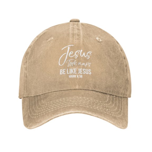 Jesus Took Naps Be Like Jesus Mark 4.38 Cowboy Hat Baseball Hat Trucker Hat For Men Women Retro Denim Hats Baseball Cap Dad Hat