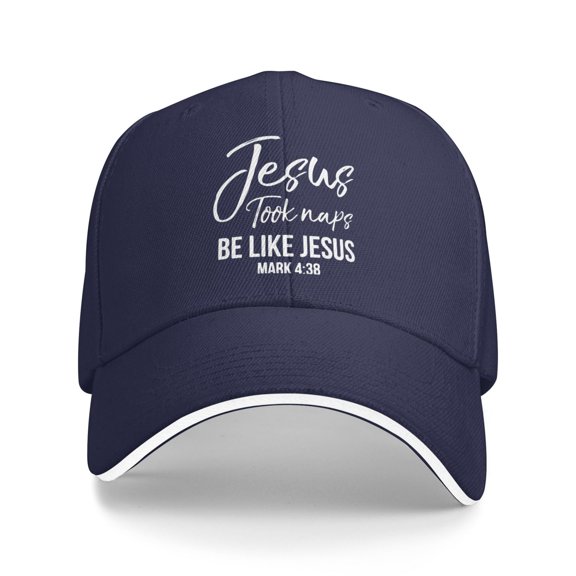 Jesus Took Naps Be Like Jesus Mark 4.38 Unisex Sandwich Cap Classic Baseball Capunisex Adjustable Casquette Dad Hat