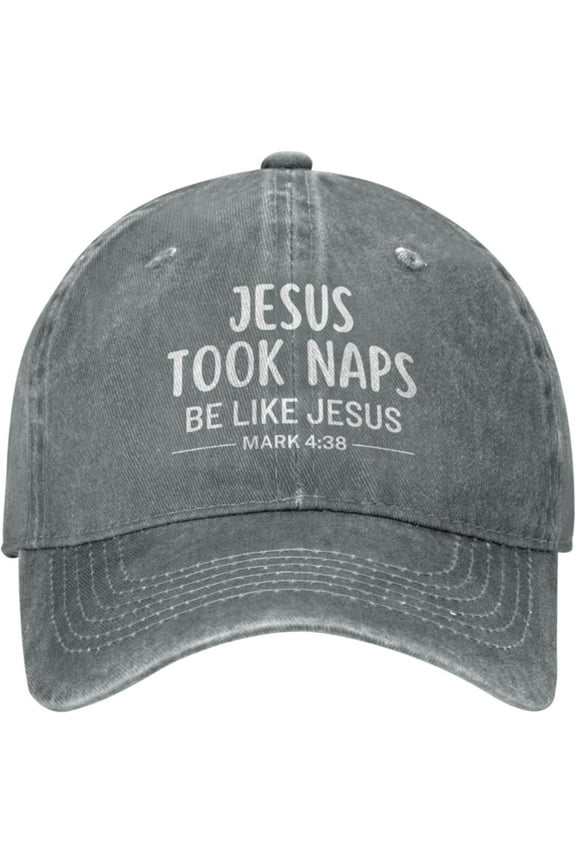 Jesus Took Naps Mark 4:38 Christian Funny Faith Hat for Men Women Baseball Cap Stylish Adjustable Dad Hats