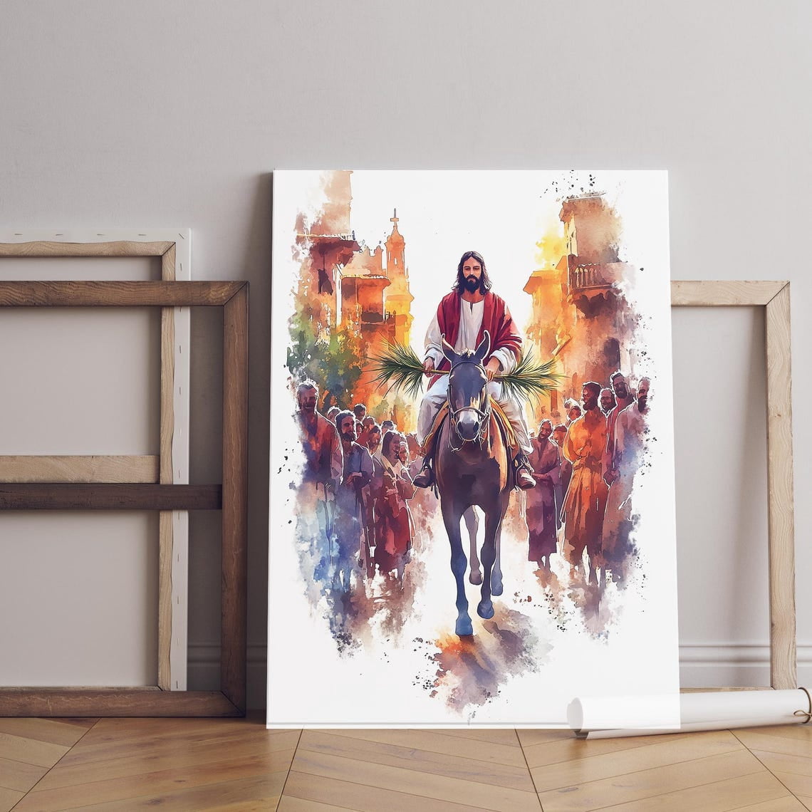 Jesus Triumphal Entry Into Jerusalem Print Palm Sunday Wall Art Jesus ...