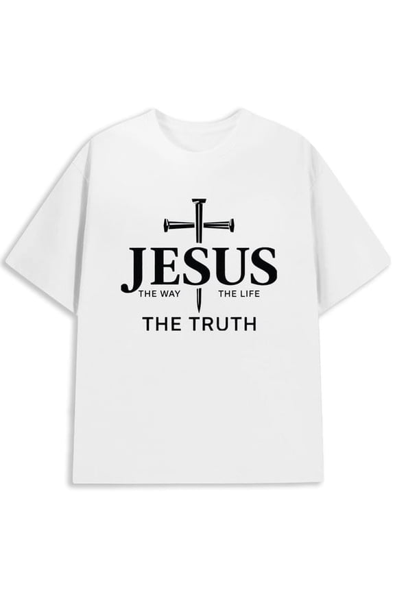 Jesus Truth T-Shirt for men Christianity white spring and summer clothing church costumes religious gifts Retro Unisex Shirt Short Sleeve tshirts Basic Unisex Shirt Printed tshirts