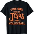 thumbnail image 1 of Jesus Volleyball Gift For Girls Women Mom Athlete Teen Youth T-Shirt, 1 of 4