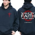 thumbnail image 1 of Jesus Walk by Faith Double Sided Hoodie – Inspirational Christian Graphic Hoodie, Faith-Based Streetwear, Unisex Religious Gift for Men & Women, 1 of 7