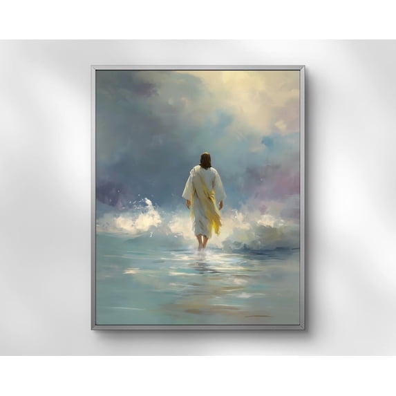 Jesus Walking On Water Hopeful Savior Sea Miracle Poster , Poster Print ...