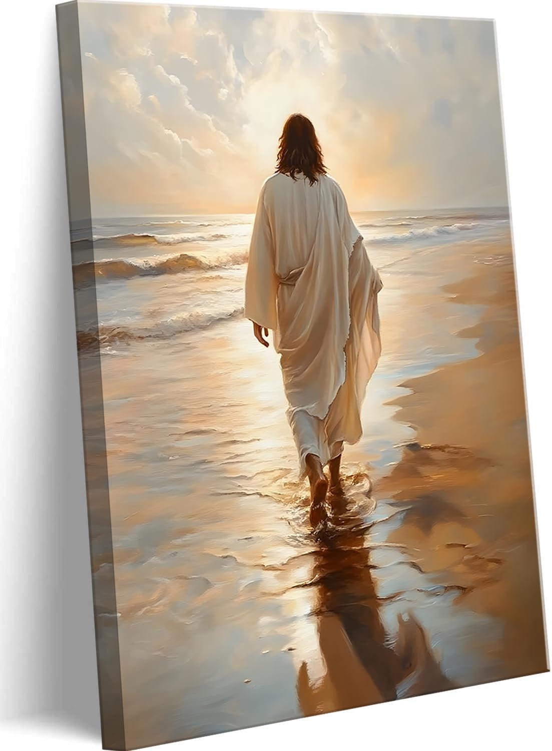 waicvis Jesus Walking On Water Canvas Wall Art I Will Walk With Christ ...