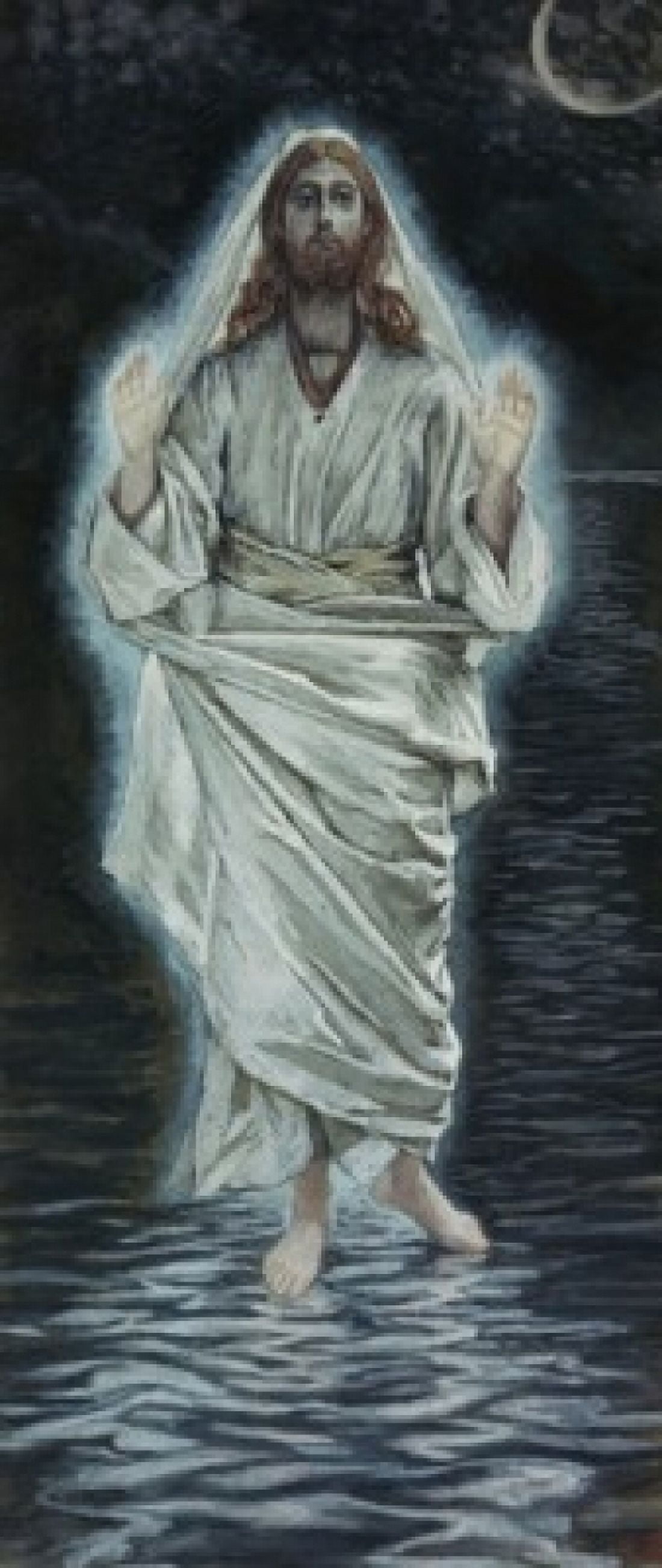 Jesus Walking on the Sea James Tissot (1836-1902 French) Canvas Art - James Tissot (24 x 36)