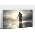 thumbnail image 1 of Jesus Wall Art, Religious Canvas Prints Wall Art Decor, Men God Jesus in Water Picture for Living Room Decor, Modern Christian Poster Painting for Office Wall Decor, Framed Artwork 12x18 Inches, 1 of 6