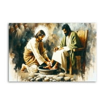 Jesus Washes The Disciples Canvas Art Poster and Wall Art Picture Print Modern Family bedroom Decor Posters 16x24inch(40x60cm)