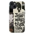 thumbnail image 1 of Jesus Is the Way the Truth and the Life Bible Verse Phone Case, Christian Panther Collage iPhone Cover for iPhone 17 16 15 14 13 12 11 Pro Max Plus Mini, 1 of 6