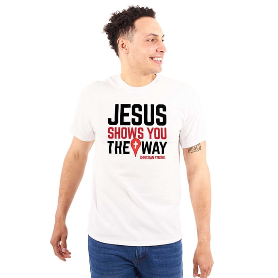 Jesus Way Truth Life Bible Verse Plus Size Crewneck Graphic Tee Shirt Brisco Brands 5X