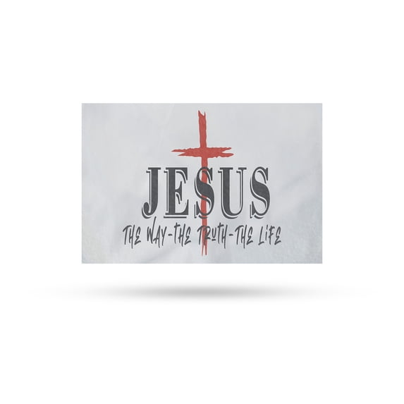 Jesus the Way the Truth the Life Vinyl Decal 12 Inch x 16 Inch Weatherproof Heavy-Duty Adhesive Backing | Christian Faith, Biblical Message, Durable Material | Made in USA