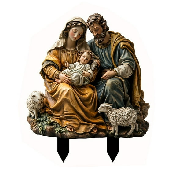 Jesus Welcomes Newborn Garden Stake Outdoor Lawn Yard Decoration Waterproof Weather Resistant Religious Gift