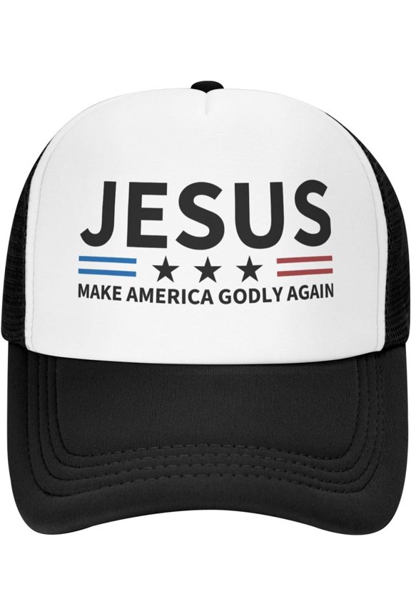 Jesus Womens Baseball Hat Make America Godly Again Retro Hat