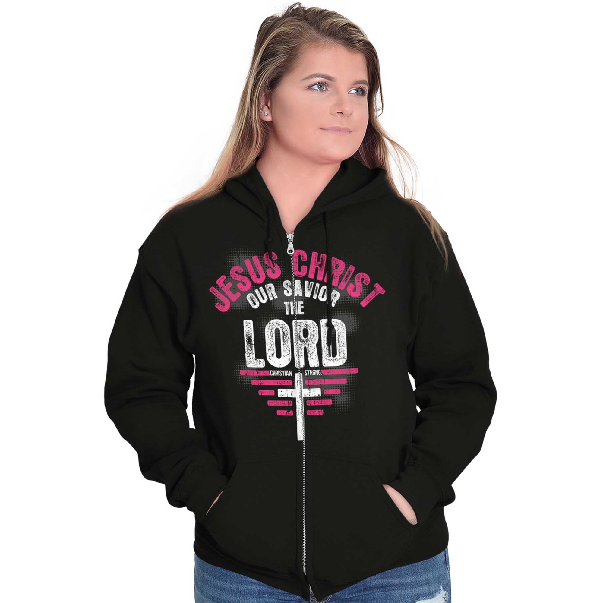 Jesus Womens Zipper Hoodies Sweat Shirts Christ Savior Lord Christian  Religious - Walmart.com