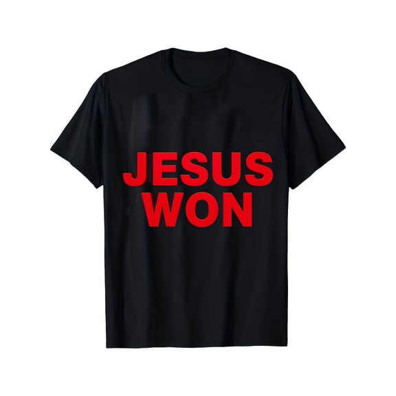 Jesus Won Graphic Tee Christian Faith Statement Gift