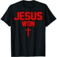 thumbnail image 1 of Jesus Won Ohio Pride Vintage Christian Jesus Won T-ShirtMen's and women's short-sleeved pure cotton shirts, 1 of 6