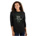 thumbnail image 1 of Jesus Your Debt He Paid It Christian Long Sleeve TShirt Men Women Brisco Brands S, 1 of 6