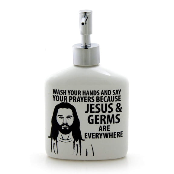 Jesus and Germs Novelty Soap Dispenser Gag Gift