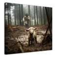 thumbnail image 1 of Jesus and Lamb Canvas Prints Christian Wall Art Décor Jesus Running After Lost Lamb Picture for Living Home Decoration - 8x8 inches Framed, 1 of 6
