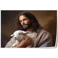 thumbnail image 1 of Jesus and Lamb Canvas Wall Art Modern Decoration Paintings for Living Room Wall Posters for Bedroom Vertical Pictures Giclee Artwork, 1 of 6