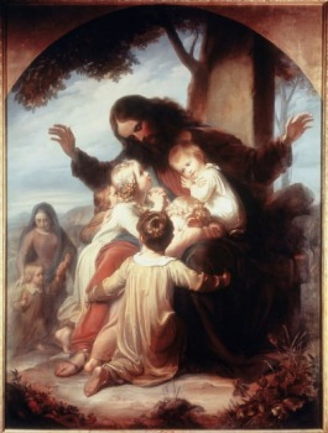 Jesus and the Children Hugo Vogel (1855-1920 German) Canvas Art - Hugo Vogel (24 x 36)