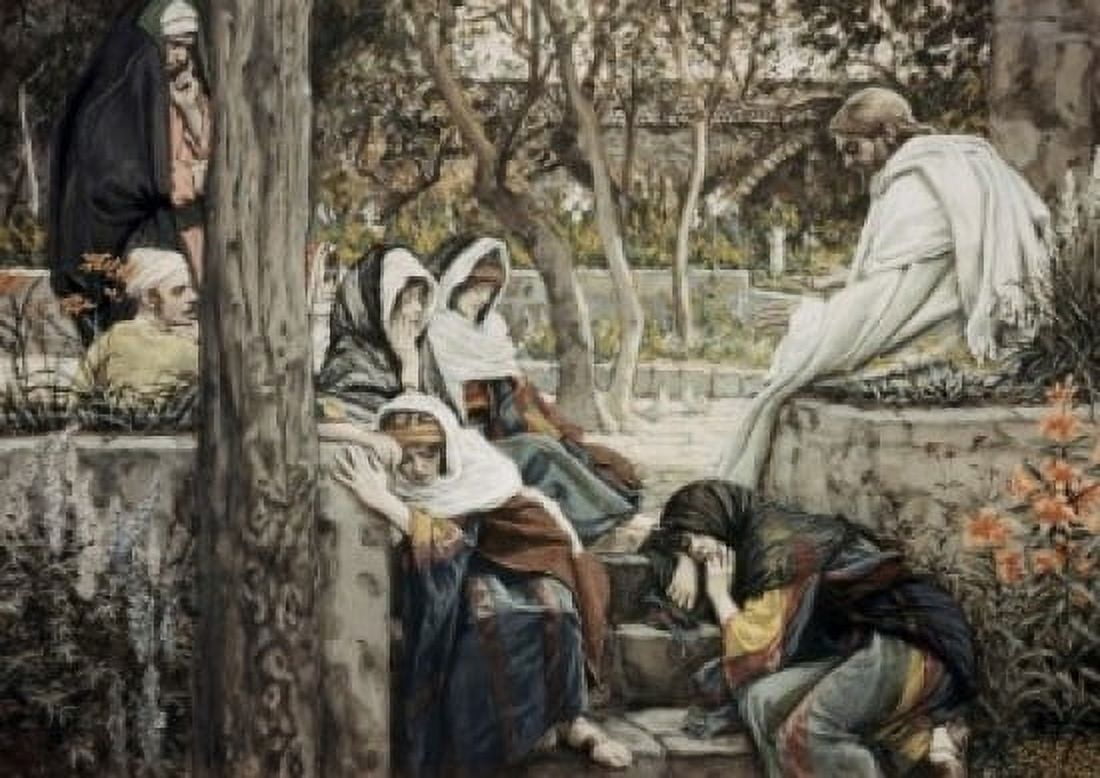 Jesus at Bethany 1886-1894 James Tissot (1836-1902French) Gouache Brooklyn Museum New York USA Canvas Art - James Tissot (24 x 36)