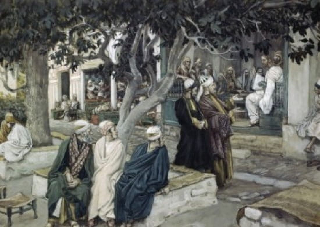 Jesus has Supper with Matthew James J Tissot (1836-1902 French) Canvas Art - James Tissot (24 x 36)