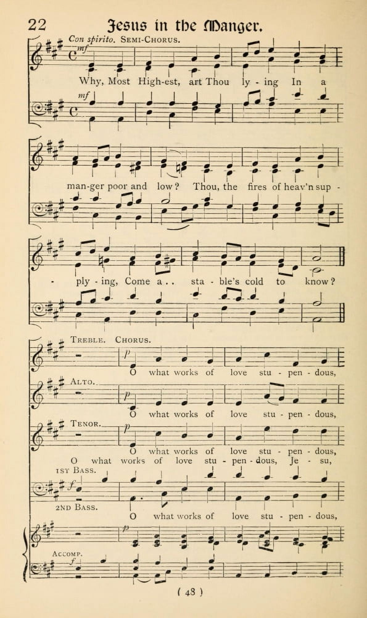 Jesus in the Manger 1 Christmas Carols New & Old 1850 Canvas Art - (24 x 36)