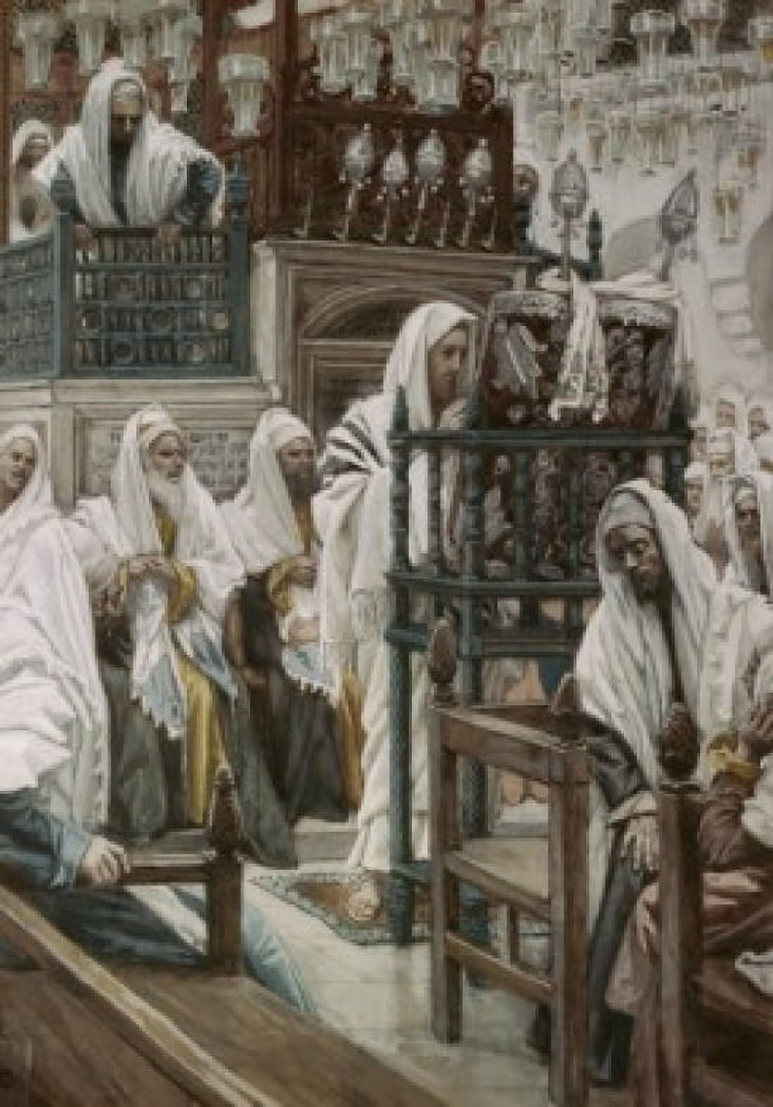 Jesus in the Synagogue James Tissot (1836-1902 French) Canvas Art - James Tissot (18 x 24)
