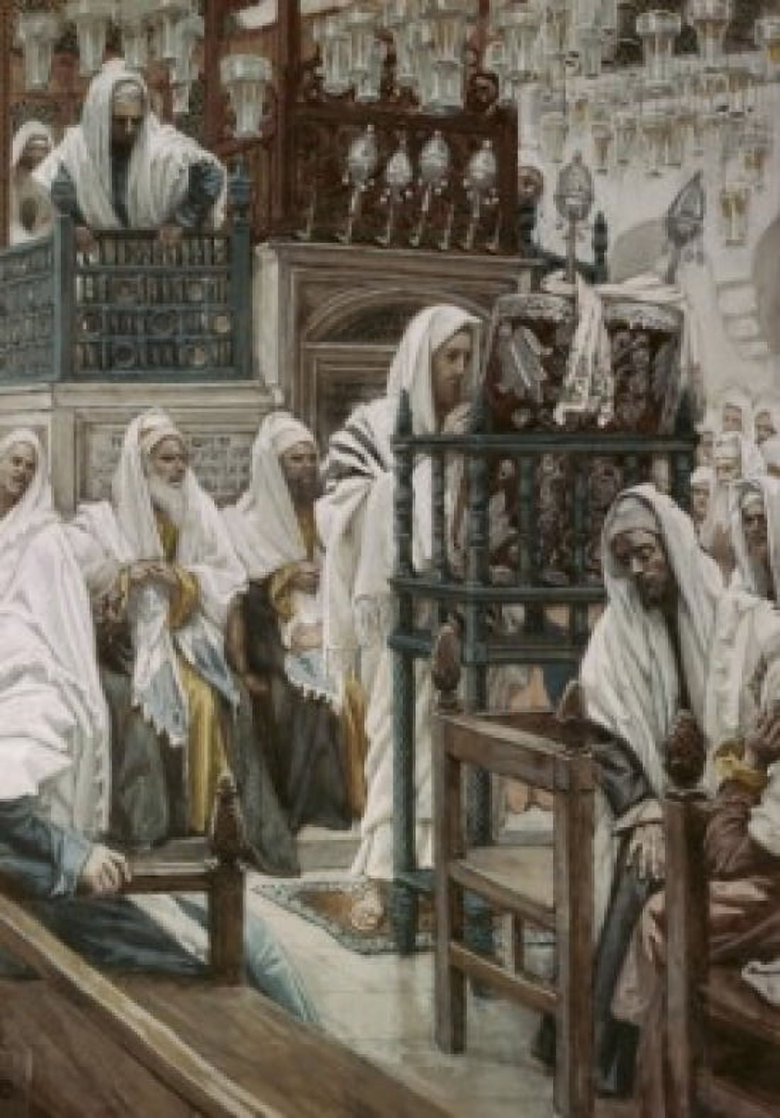 Jesus in the Synagogue James Tissot (1836-1902 French) Canvas Art - James Tissot (24 x 36)