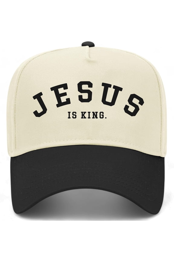 Jesus is King Arch Hat (Black/Natural)
