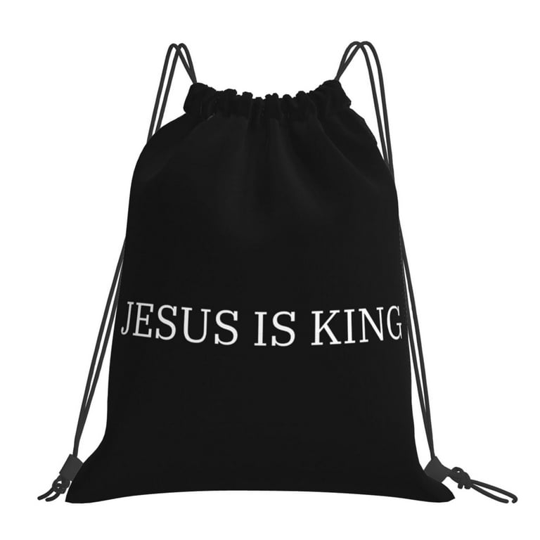 Jesus is King Drawstring Backpack Gym Bag Swim Bag Sackpack Storage Pouch for Women Men Sports Yoga Walmart