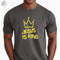 thumbnail image 1 of Jesus is King Crown Unisex T-Shirt: Graffiti Crown, Christian Faith Apparel, 1 of 16