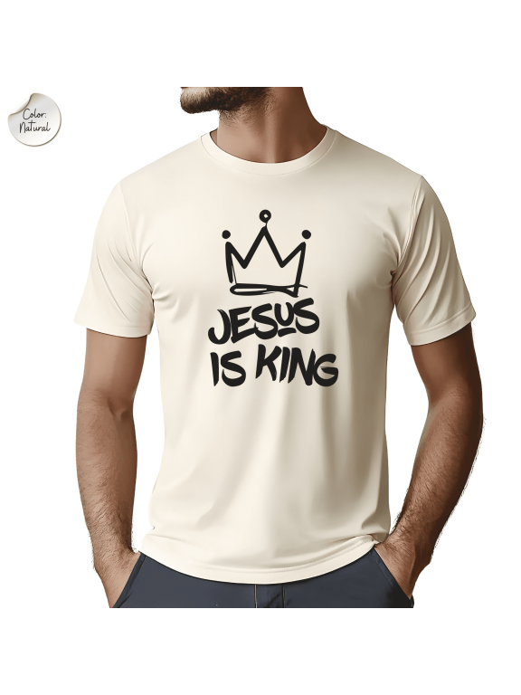 Jesus is King Crown Unisex T-Shirt: Graffiti Crown, Christian Faith Apparel