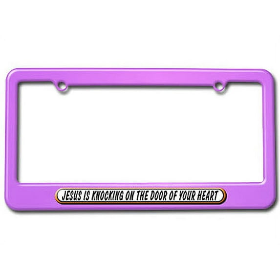 Jesus is Knocking on Door of Heart License Plate Frame