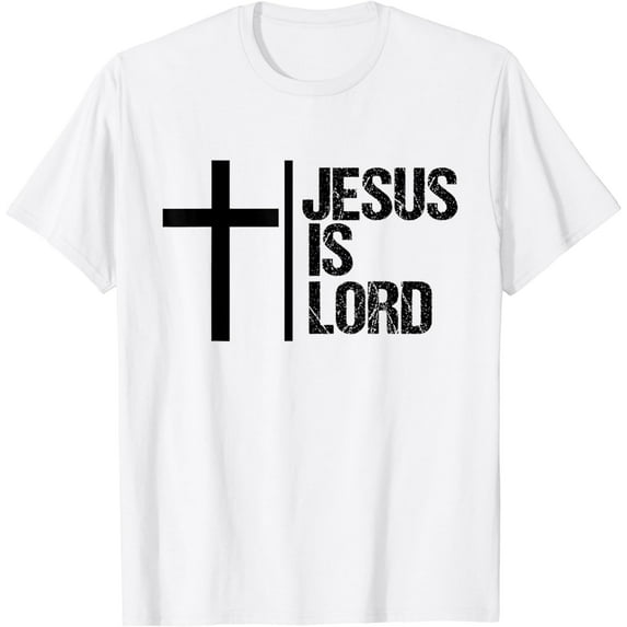 Jesus is Lord T-Shirt Cross Faith Christian Bible God holy T-Shirt