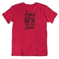 thumbnail image 1 of Jesus is My Jam Funny T-Shirt for Christian Red, 1 of 7
