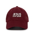 thumbnail image 1 of Jesus is My Savior Baseball Cap Embroidered Cotton Adjustable Dad Hat Burgundy, 1 of 1
