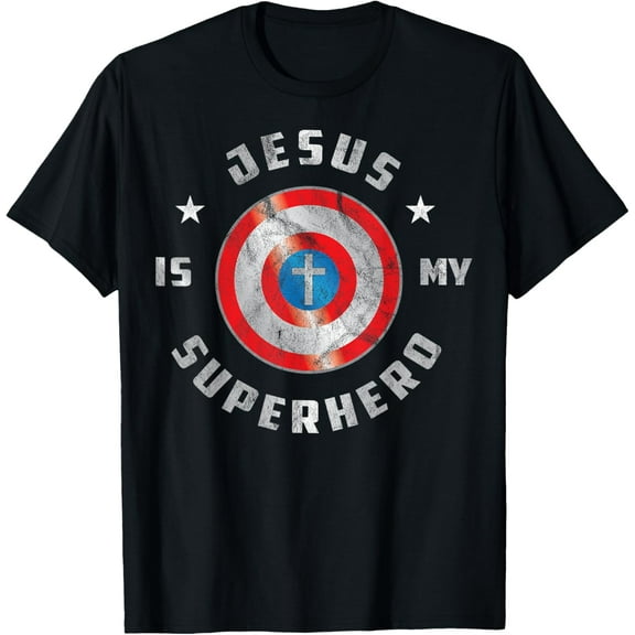 Jesus is My Superhero Fun Christian Religious Men T-Shirt