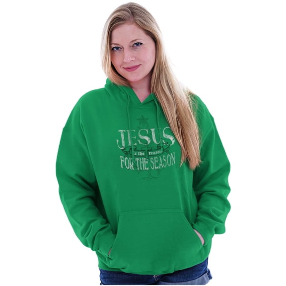 Jesus is Reason for Season Christmas Hoodie Sweatshirt Women Men Brisco Brands X