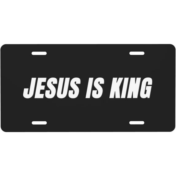 Jesus is The Answer License Plate Personalise Metal Car Plates Front License Plate Funny Decorative 6x12in