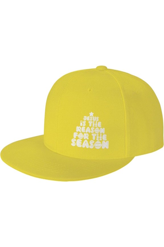 Jesus is The Reasons for The Season Hat Snapback Baseball Cap Funny Flat Brim Visor Hats for Men Women