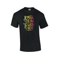 thumbnail image 1 of Jesus is The Way Adult Christian Short Sleeve T-shirt-Black-XXXL, 1 of 4