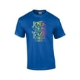 thumbnail image 1 of Jesus is The Way Adult Christian Short Sleeve T-shirt-Royal-Large, 1 of 4