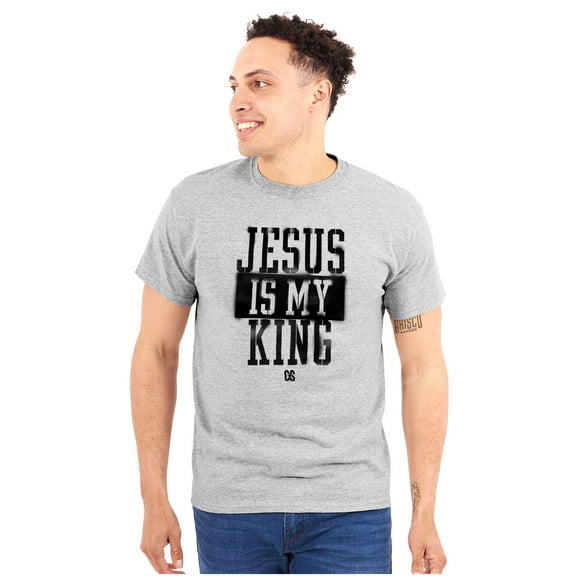 Jesus is my King Christian Faith Plus Size Crewneck Graphic Tee Shirt Brisco Brands 2X