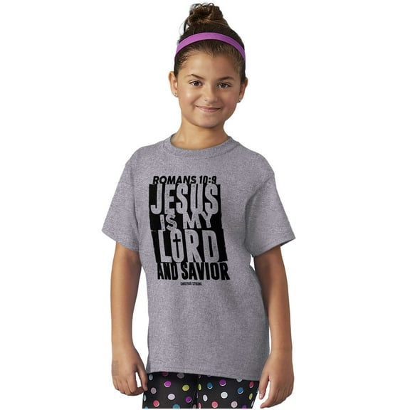 Jesus is my Lord and Savior Faith Crewneck T Shirts Boy Girl Teen Brisco Brands L