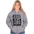 thumbnail image 1 of Jesus is my Lord and Savior Faith Zip Up Hoodie Men's Women's Brisco Brands S, 1 of 6