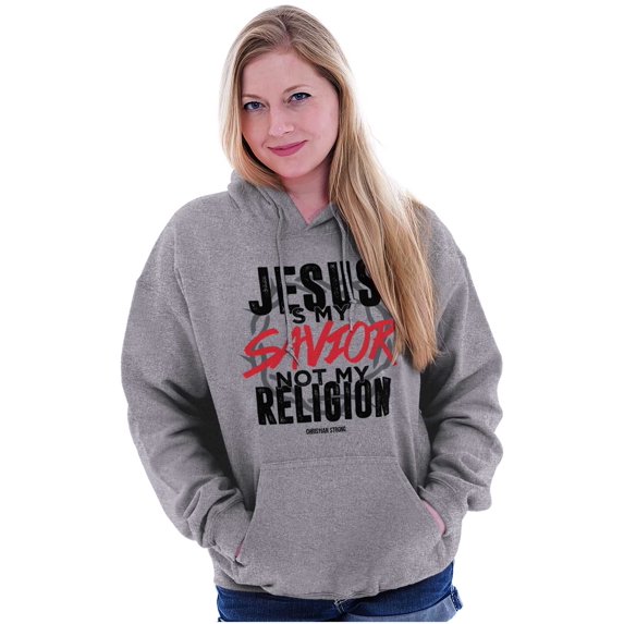 Jesus is my Savior Not Religion Crown Hoodie Sweatshirt Women Men Brisco Brands S