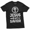 thumbnail image 1 of Jesus is my savior T-shirt Religion Jesus Christ church tee shirt Birthday Gift religious teeshirt (XX-Large Black), 1 of 7
